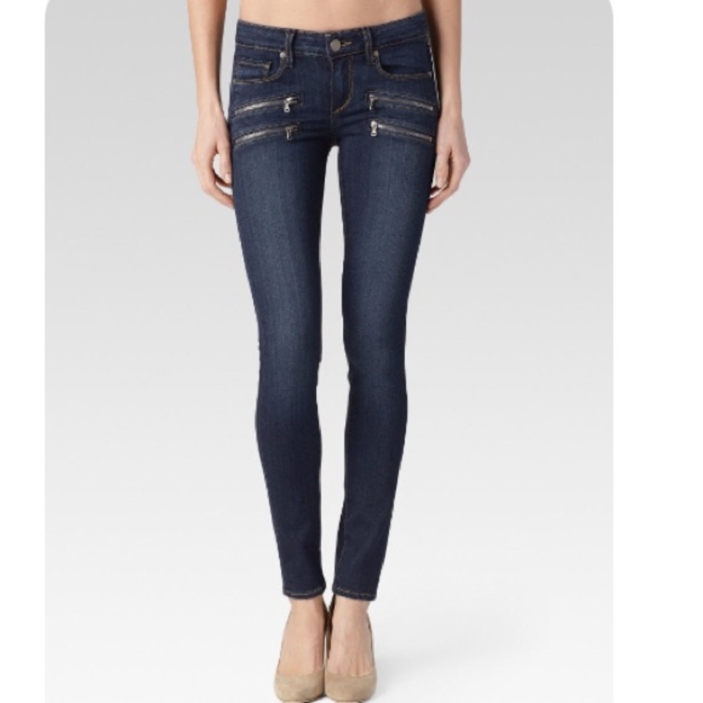 Paige Edgemont Skinny Dark Wash Blue Jeans - 26